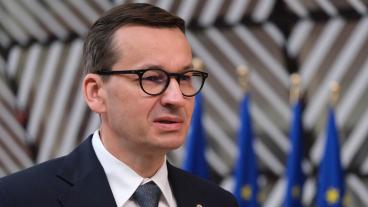 Polens nationalkonservative premiärminister Mateusz Morawiecki. Arkivbild.