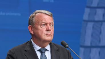 Danmarks utrikesminister Lars Løkke Rasmussen ledde måndagens handelsmöte i Bryssel.