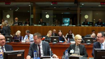 Inrikesminister Anders Ygeman vid ett tidigare rådsmöte i Bryssel. Arkivbild.