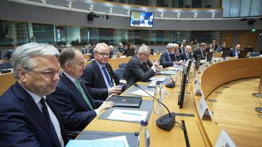 På måndag i nästa veckan träffas EU-ländernas utrikes- och försvarsministrar i Bryssel för att åter diskutera Putins krig och dess konsekvenser. Arkivbild.