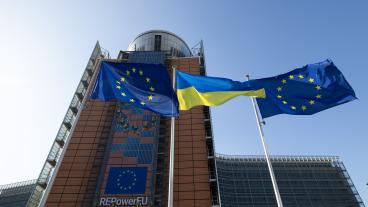 EU-länderna och EU-institutionerna har get Ukraina 131,93 miljarder euro i finansiellt, humanitärt och militärt stöd. Arkivbild.