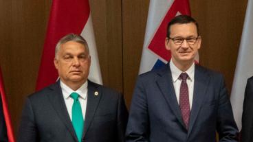 Ungerns och Polens premiärministrar Viktor Orbán och Mateusz Morawiecki. Arkivbild.
