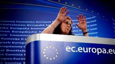 EU-kommissionär Cecilia Malmström vid en tidigare presskonferens i EU-kommissionen.