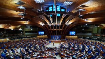 Europarådets parlamentariska församling i Strasbourg håller plenarmöte. Arkivbild.