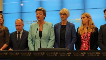 Arbetsmarknadsminister Ylva Johansson (S) presenterade en ny överenskommelse mellan sex partier om svensk flyktingpolitik de närmaste åren.