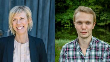 Liberalerna Maria Nilsson riksdagsledamot och Anders Rehnberg, kandidat till Europaparlamentet.