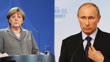 Den tyska förbundskanslern Angela Merkel och den ryske presidenten Vladimir Putin. Arkivbild.