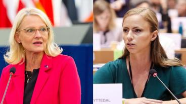 Europaparlamentarikerna Heléne Fritzon (S) och Sara Skyttedahl (KD).