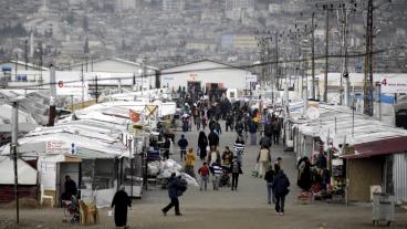 Flyktinglägret utanför Kahramanmaras i centrala Turkiet är ett av dem som får stöd via EU-pengar. Arkivbild.
