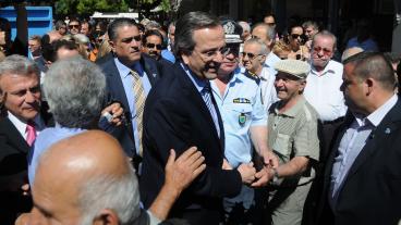 Antonis Samaras, ledare för Ny Demokrati, segrade i det grekiska valet. Arkivbild.