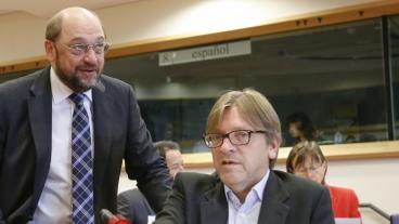 Martin Schulz och Guy Verhofstadt kandiderar till kommissionsordförande