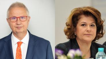 Ungerns EU-kommissionärskandidat László Trócsányi och Rumäniens dito Rovana Plumb.