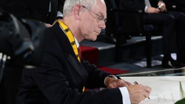 Europeiska rådets ordförande Herman Van Rompuy. Arkivbild.